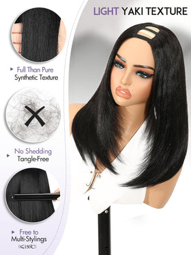 Quantum Love Yaki Straight U Part Wig layered bob look flattering many faces