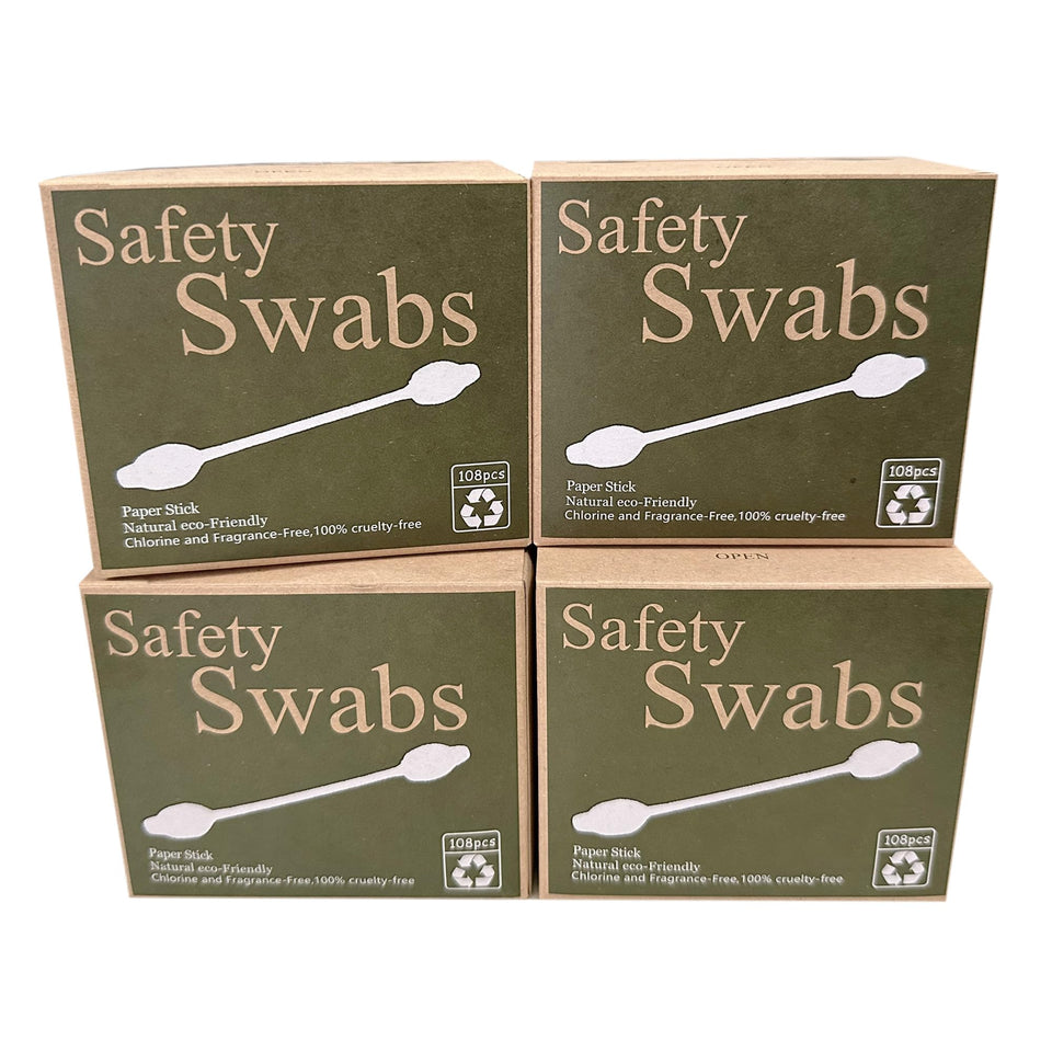 Quanzhou Chenchenchen 4-pack cotton swabs with large tips for gentle cleaning.