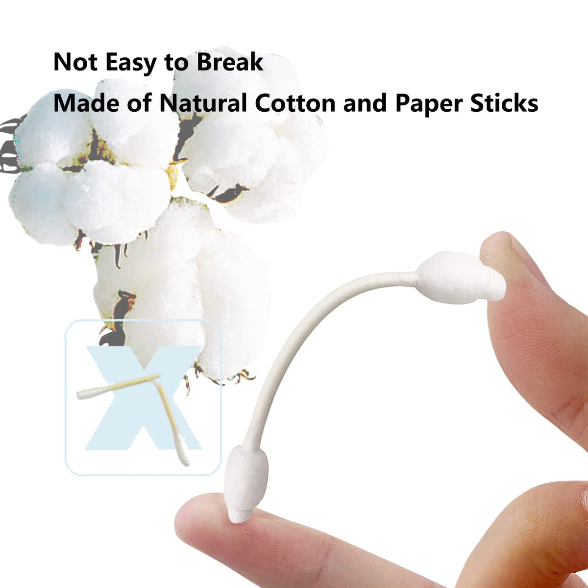 Gentle makeup removal and ointment application with Chenchenchen cotton swabs.