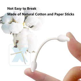 Gentle makeup removal and ointment application with Chenchenchen cotton swabs.