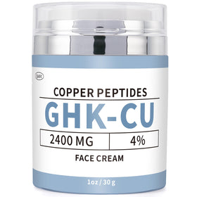 QUBIT GHK-Cu cream jar close-up showing rich texture and deep hydration