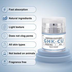 QUBIT GHK-Cu cream texture close-up for lightweight non-greasy feel