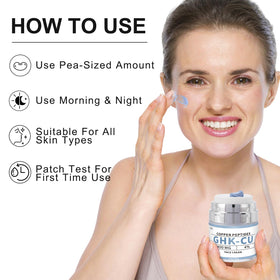 QUBIT GHK-Cu jar on shelf signaling premium skincare standard