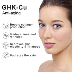 QUBIT GHK-Cu cream texture on skin for smoother, firmer-looking skin