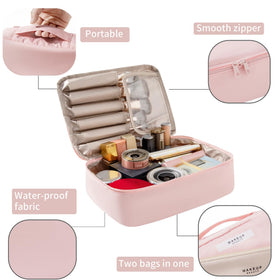 Queboom detachable cosmetic bag demonstrates versatile packing for travel