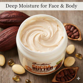 Queen Helene Cocoa Butter Cream applied on hands for daily moisture.