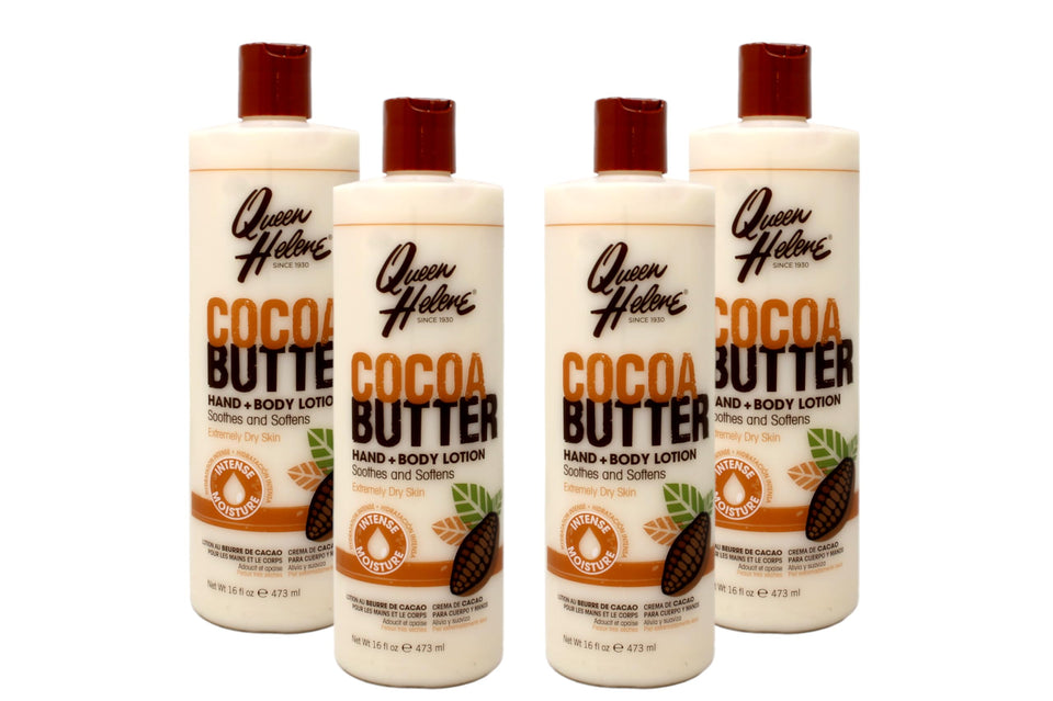 Queen Helene Cocoa Butter Hand Lotion 16 oz bottle offers smooth daily hydration.