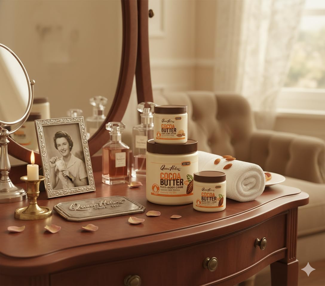 Side view of Queen Helene Cocoa Butter Cream jar.