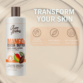 Economical 32 oz Queen Helene Mango & Cocoa Butter Lotion packaging.