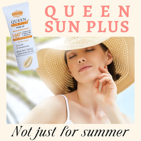 QUEEN NEW YORK 7-in-1 serum texture swirl highlights light, non-greasy feel.