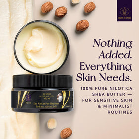 Queen of Shea balm on hand for easy daily hydration