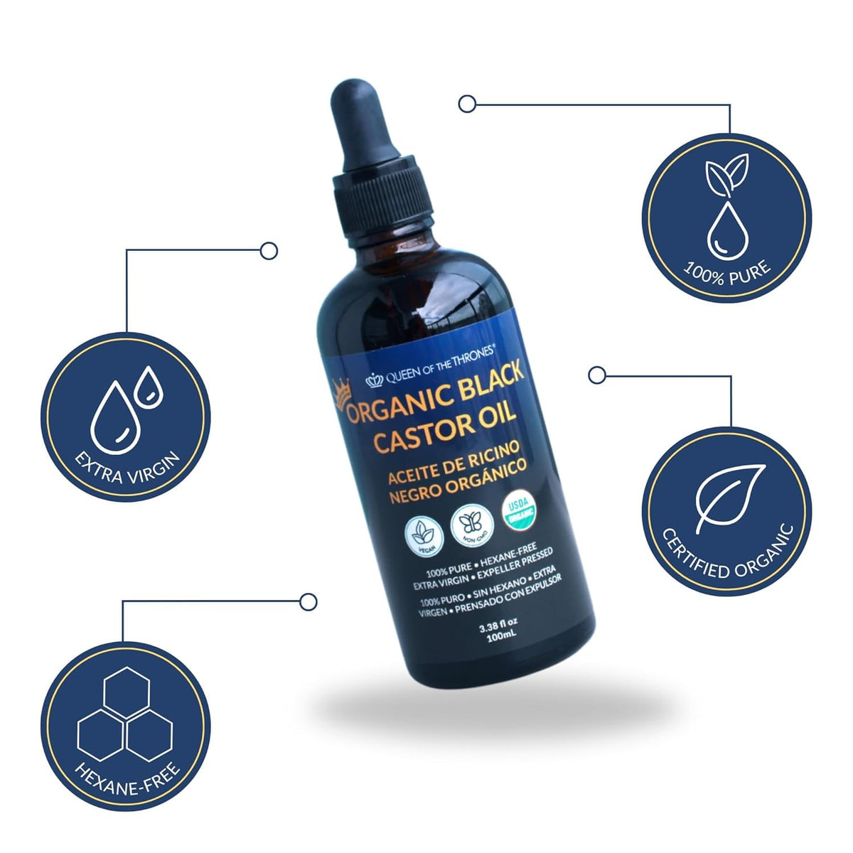 DIY hair mask idea using Queen of the Thrones castor oil for added hydration.