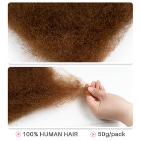 QUEEN VIRGIN REMY QVR Afro Kinky bulk hair 16 inch bundle for dreadlocks repair