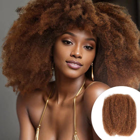 QVR Afro kinky bulk hair, 18 inch length, for natural-looking locs