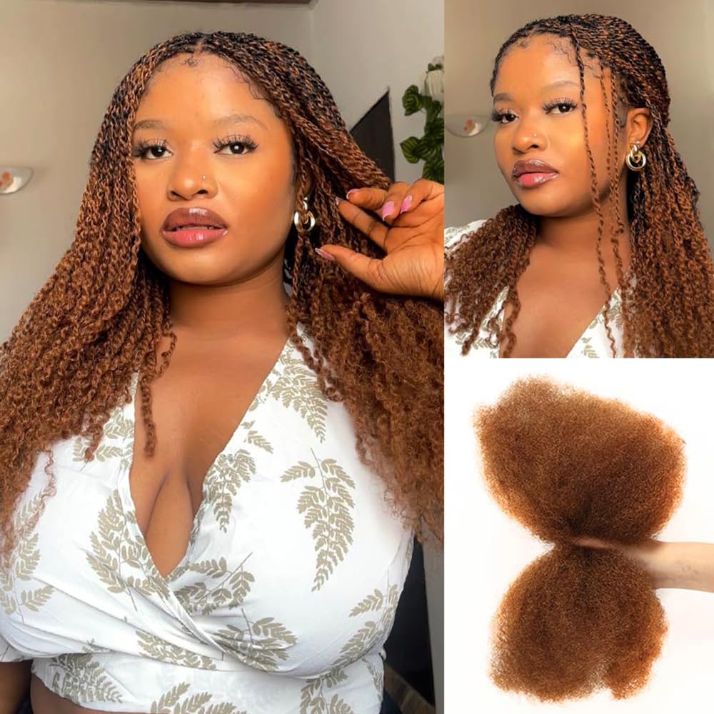 QUEEN VIRGIN REMY QVR Afro Kinky bulk hair 50g bundle for natural-looking locs