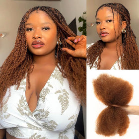 QUEEN VIRGIN REMY QVR Afro Kinky bulk hair 50g bundle for natural-looking locs