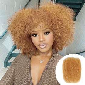 QUEEN VIRGIN REMY QVR Afro Kinky Bulk Hair for loc repair; durable bulk hair for restoration