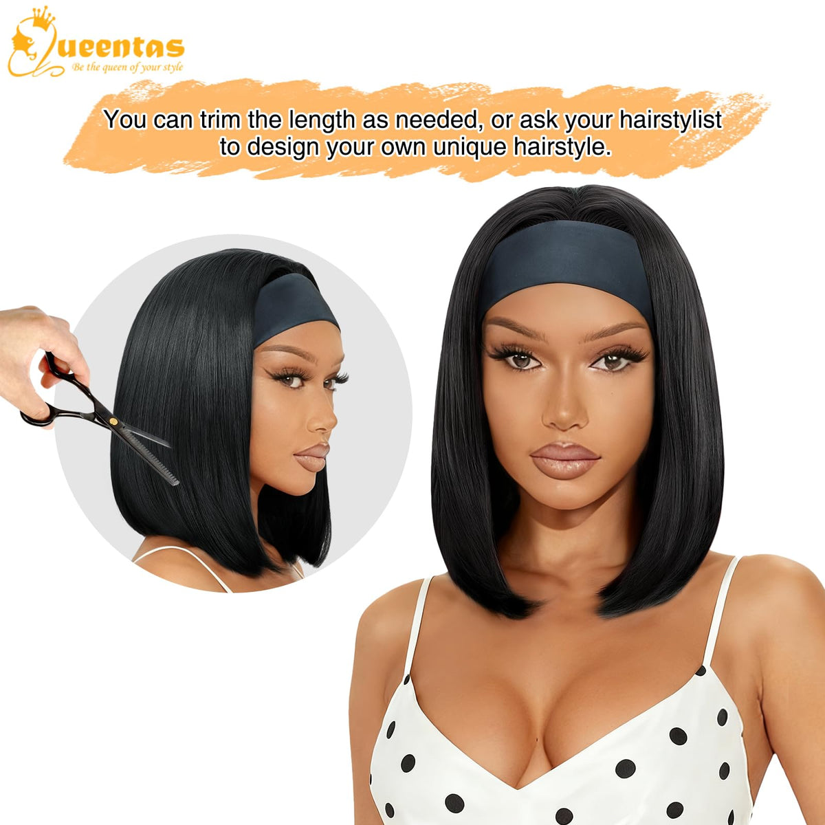 QUEENTAS daily-use wig ideal for concerts, dates, and events