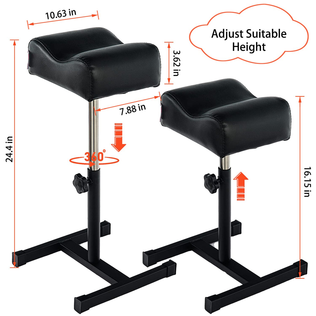 QUEESALN footrest with soft PVC leather cushion support