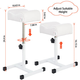 QUEESALN Pedicure Stand with adjustable height for versatile client positioning
