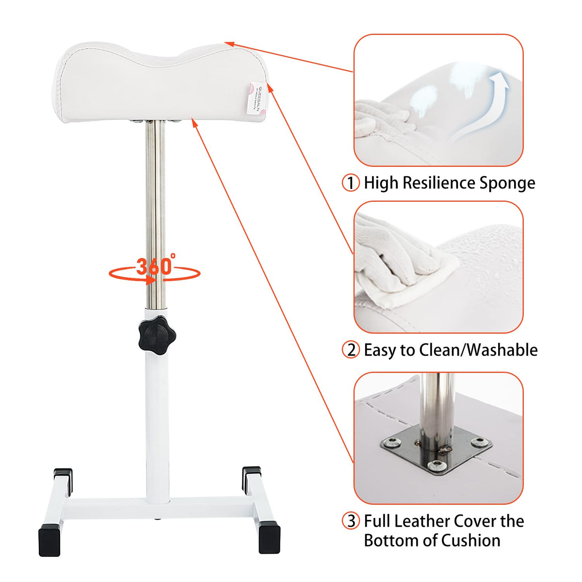 QUEESALN Pedicure Stand non-slip feet prevent slips on smooth floors