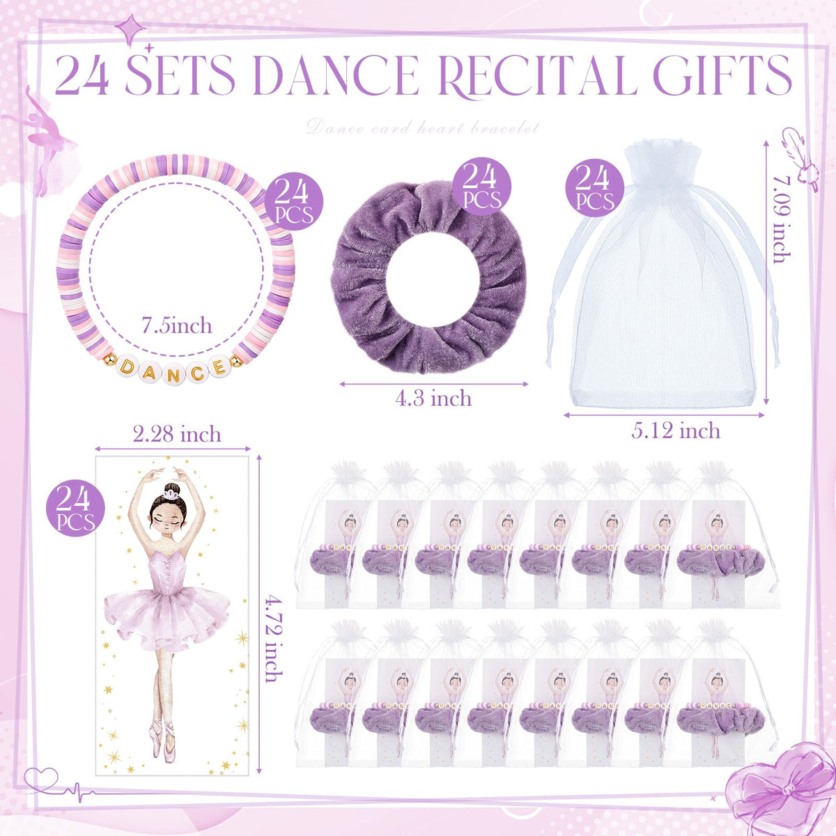 Quelay purple velvet hair scrunchie enhances recital looks.