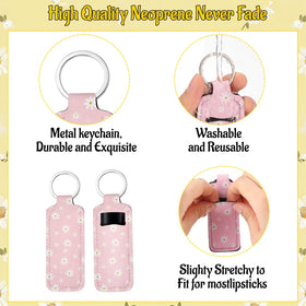Quelay satin-daisy lip gloss holder on purse adds chic flair to any look.