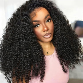 Querary kinky curly half wig 20 inch flip-over for versatile styling without glue.
