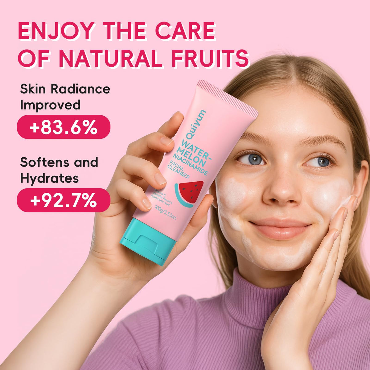 QUIYUM Avocado Ceramide Eye Cream tube, soothing eye care for delicate skin.