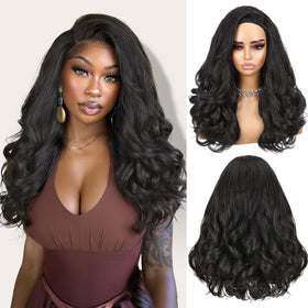 Quickwig Yaki Curly Half Wig front view shows natural texture for daily wear