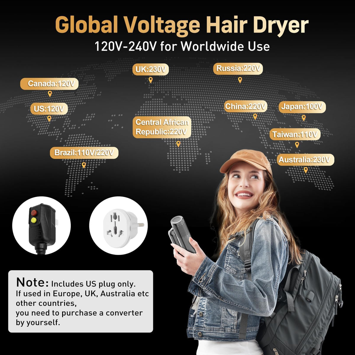 QUICO offers 3 heat and 3 speed settings for versatile styling.