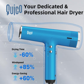 Quico hair dryer with 2B negative ions reduces static for smoother results