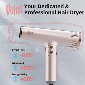 QUICO dryer emits 2 billion negative ions to reduce static