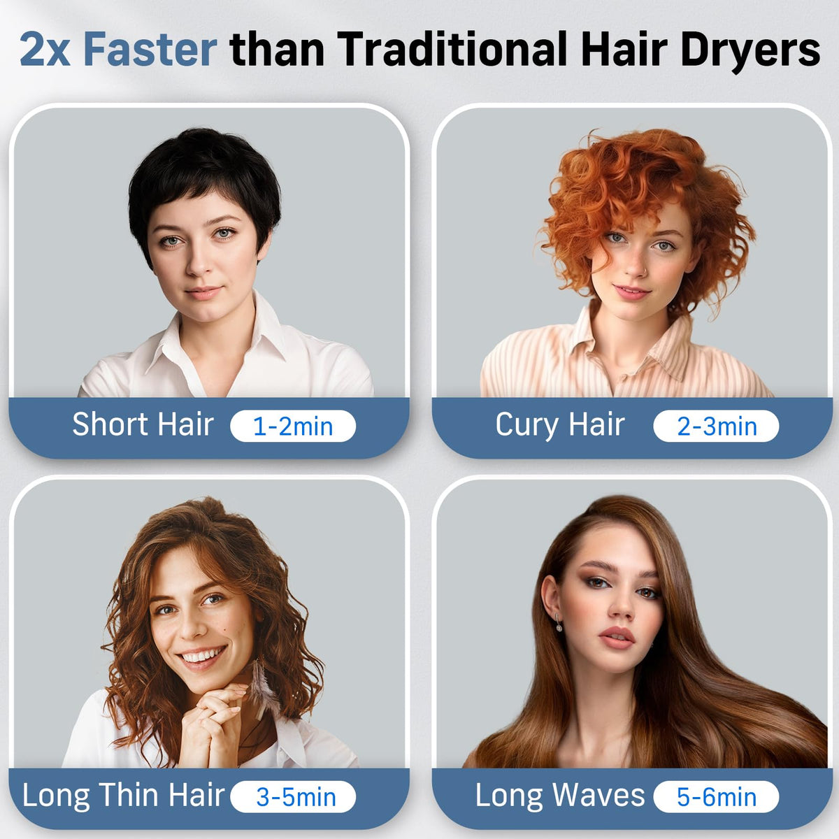 Quico hair dryer operates quietly at 58dB for calm mornings