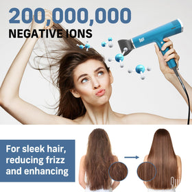 Quico ultralight hair dryer at 362g for easy handling