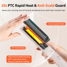 Quico hair-straightener-brush-2mm-root-gap reaches roots for lift.
