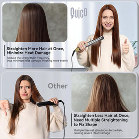 QUICO hair straightener shows rapid 12-second heat up