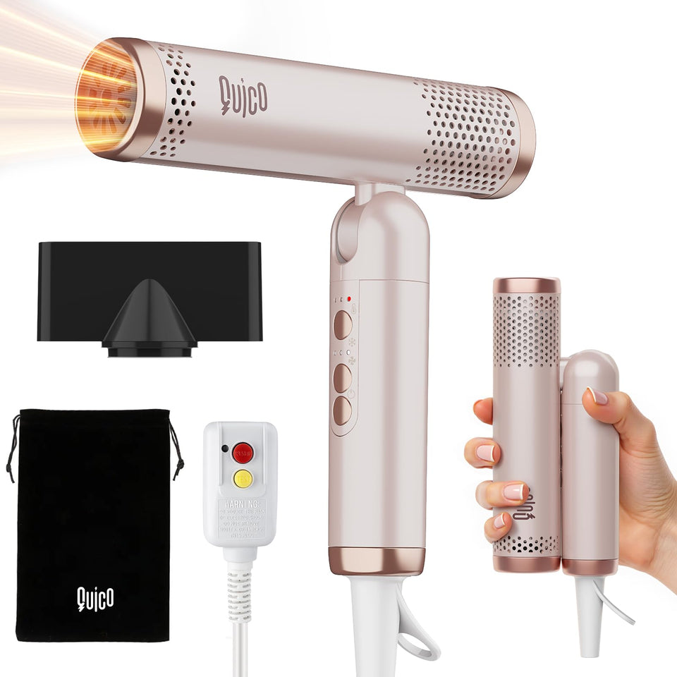 Quico travel hair dryer dual voltage for global styling