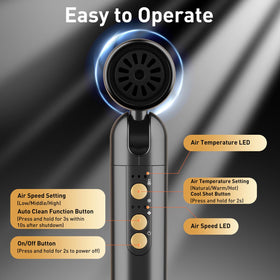 Quico travel hair dryer lightweight handle reduces arm fatigue