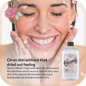 Quinn’s Alcohol-Free Toner Rose Fragrance image emphasizing a gentle, non-drying feel