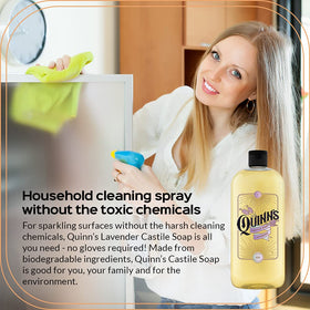 Quinn's Castile body wash offers gentle daily cleansing.