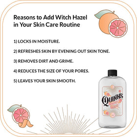 Quinn's natural formula highlights paraben-free and glycol-free ingredients.