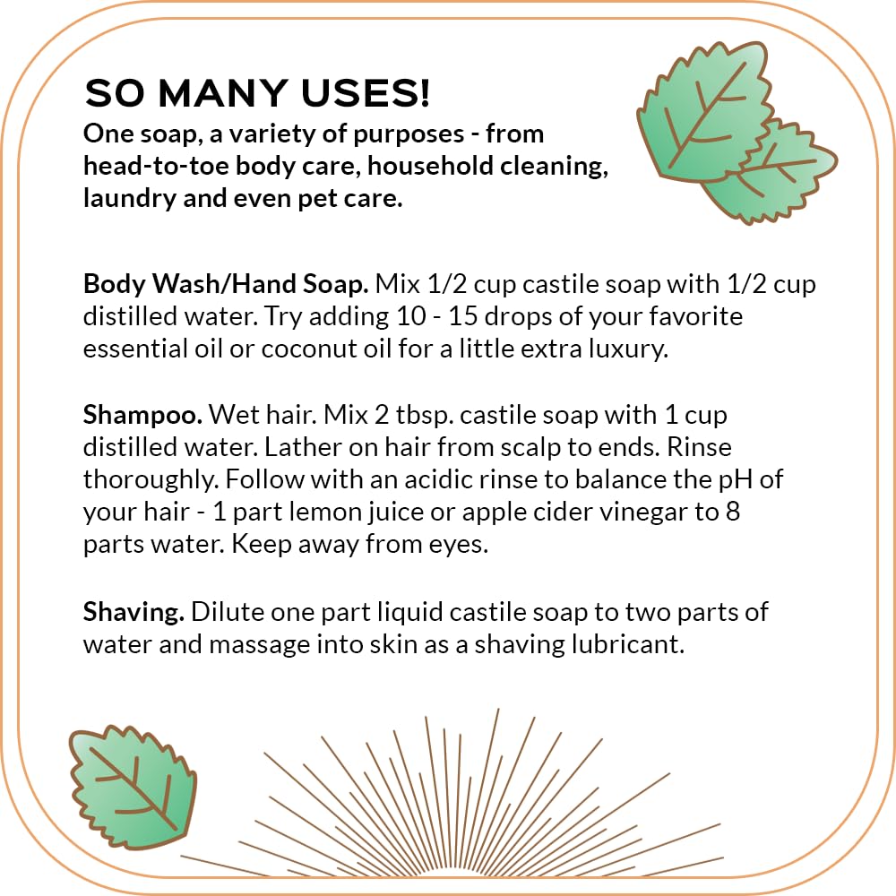Quinn's Peppermint oil scent emphasizes cooling aroma for refreshing baths.