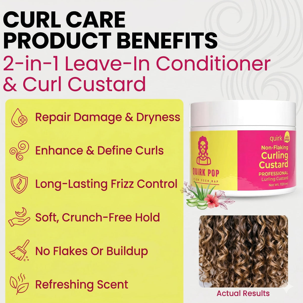 Quirk pop Moisture-rich Cream keeps definition without heaviness.