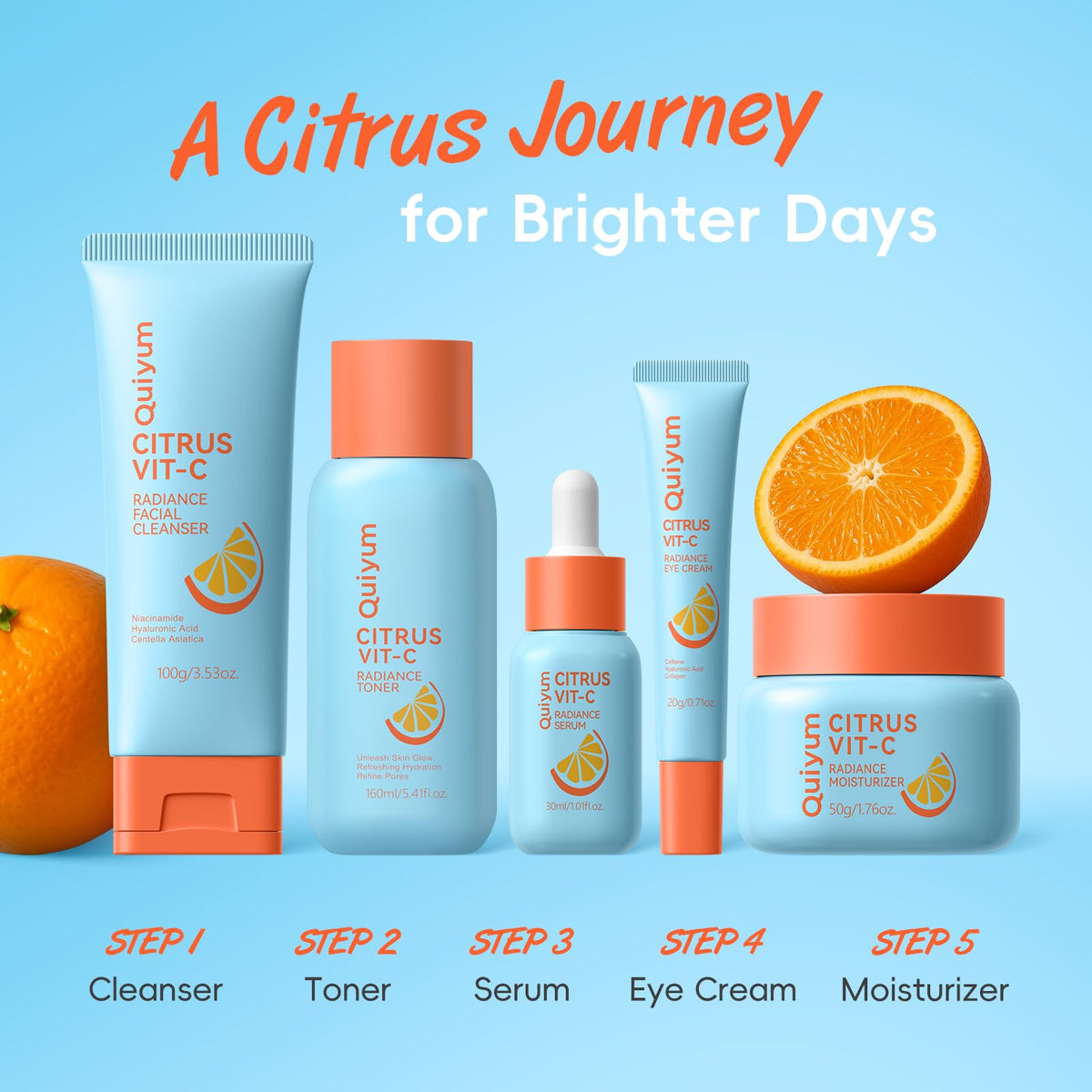 QUIYUM Citrus Vitamin C Citrus Close-up visual highlights natural extracts