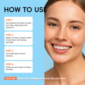 QUIYUM Citrus Vitamin C Daily Care Set visual reinforces everyday hydration and balance