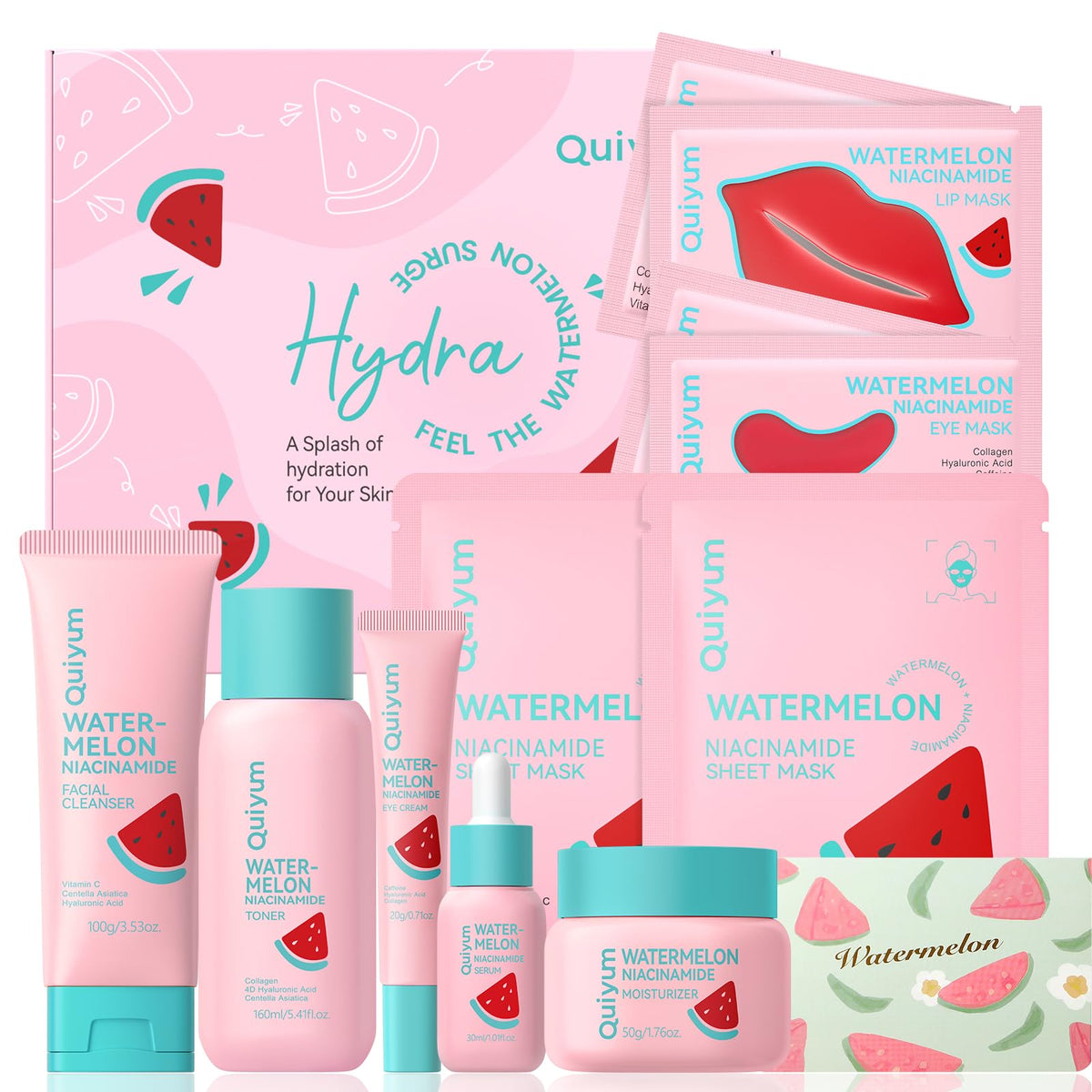 QUIYUM Watermelon Serum bottle for hydration and radiance