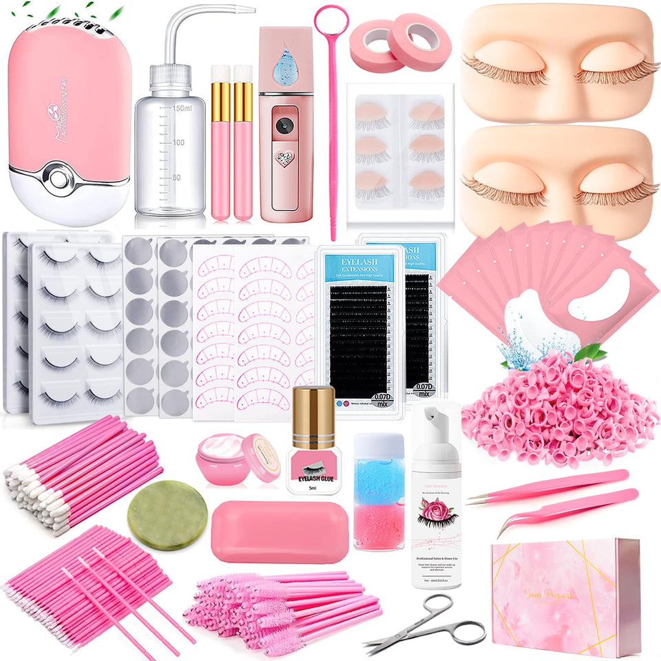 QUKLOGEN lash extension kit face mannequin for realistic practice and precise lash placement