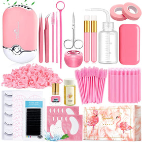 QUKLOGEN lash extension kit packaging highlights beginner-friendly tools.