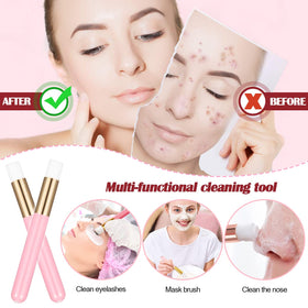 QUKLOGEN lash shampoo brush gently cleans lashes without tugging.